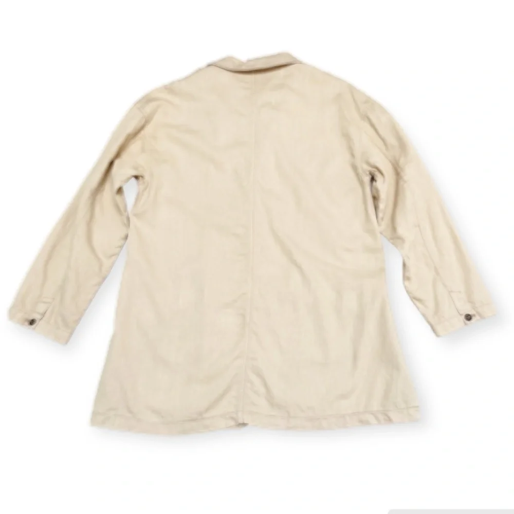 Anthropologie Pilcro Linen Blend Summer Blazer Large Cream Lagenlook Boho